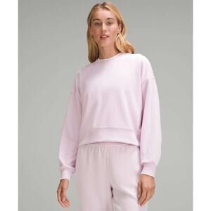 lululemon meadowsweet pink ribbed softstreme crewneck sweatshirt- size 12